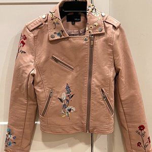 Fate by LFD faux leather embroidered jacket